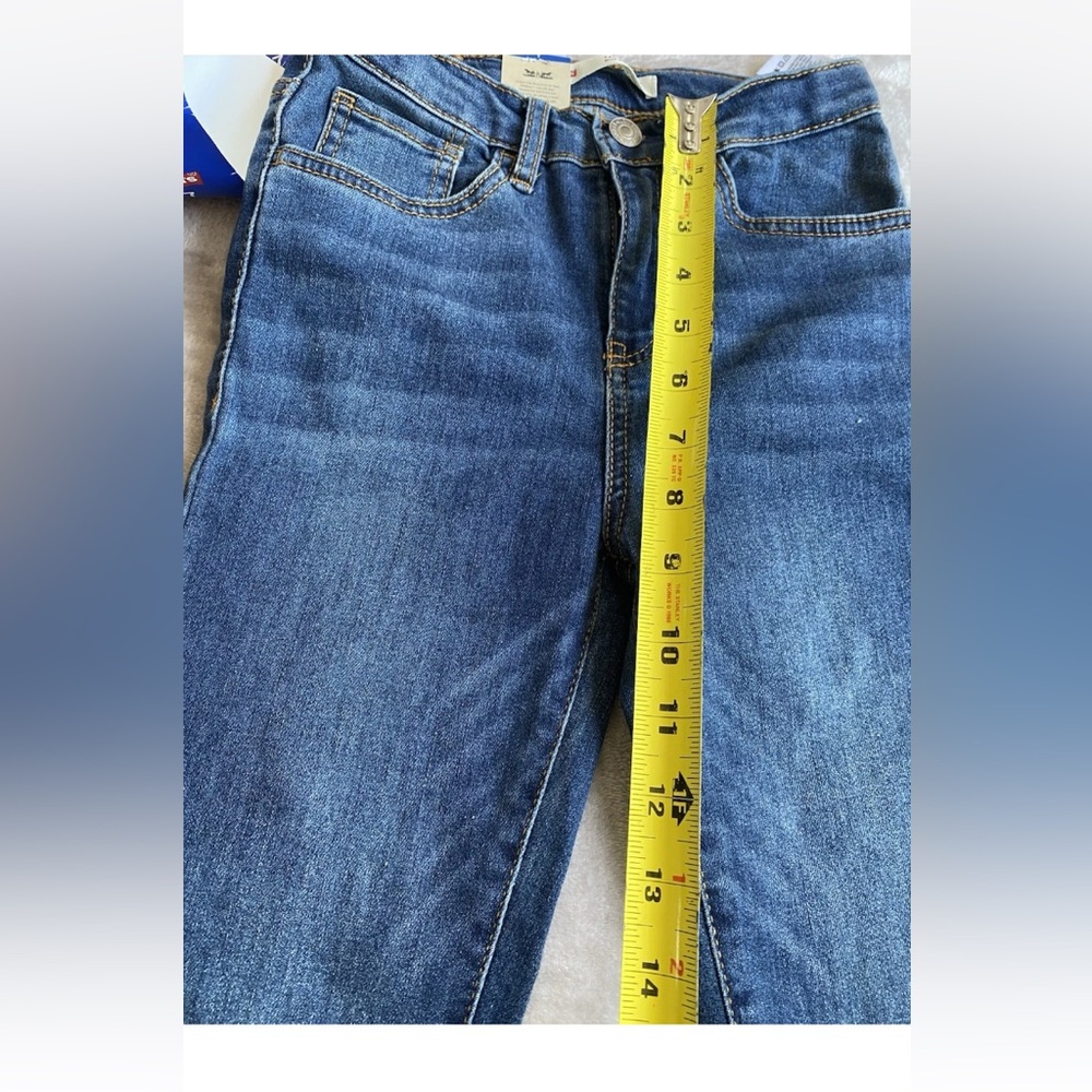 New Levi’s 720 High-Rise Super Skinny Stretch Girls Size 7 Regular - Picture 3 of 13